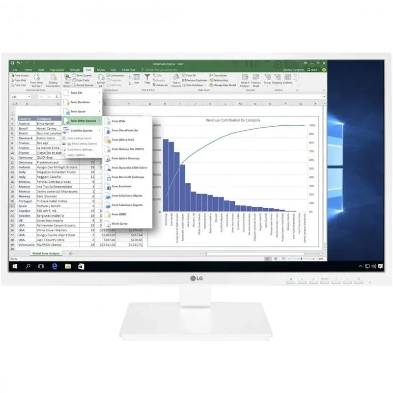 Monitor LG 24BK550Y-W 23.8" LED IPS FullHD Branco