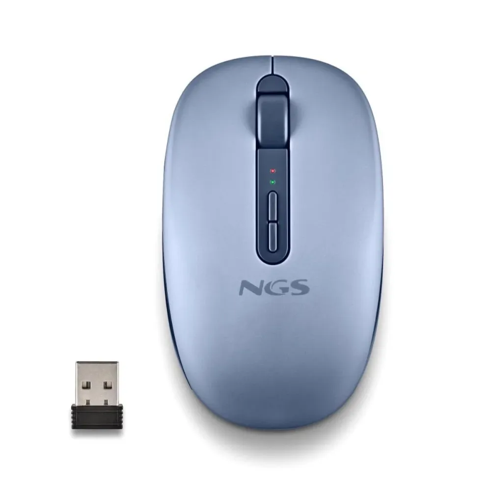 Rato Ergonómico Sem Fios NGS Fog Dual 1600DPI Azul