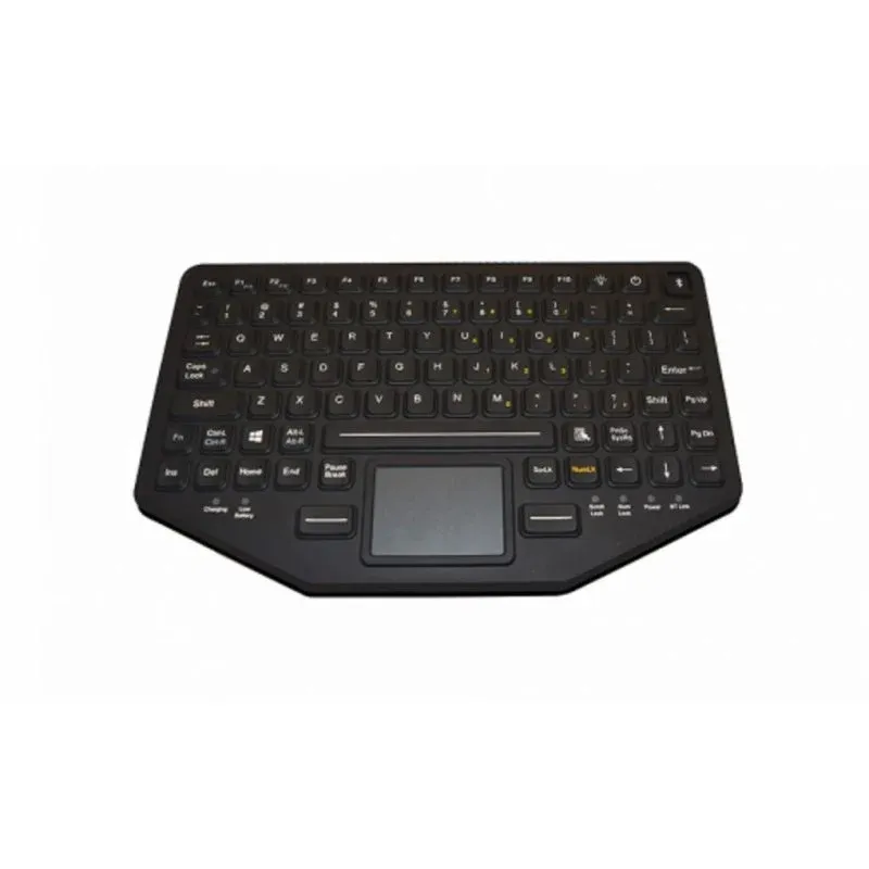 Teclado Gamber-Johnson BT-870-TP resistente sem fios com touchpad e retroiluminação vermelha