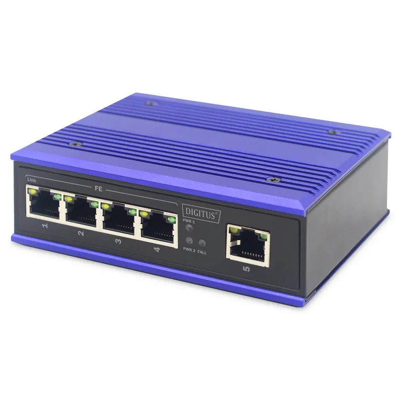 Digitus Switch Industrial 5 Portas Gigabit Amplo Suporte de Temperaturas