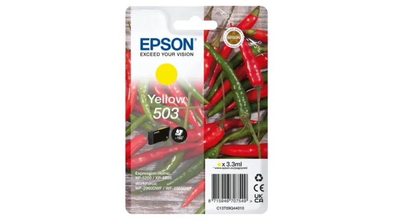 Tinteiro Epson 503 AMARELO - WF-296X, XP-520X