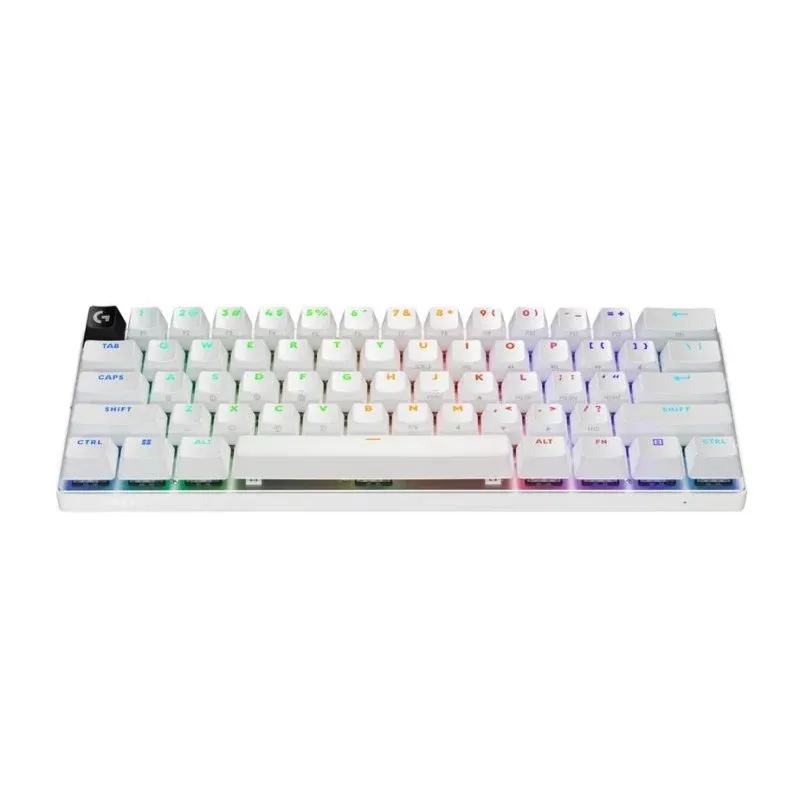 Teclado mecânico Logitech G PRO X 60 Layout FR RGB Wireless 60% branco