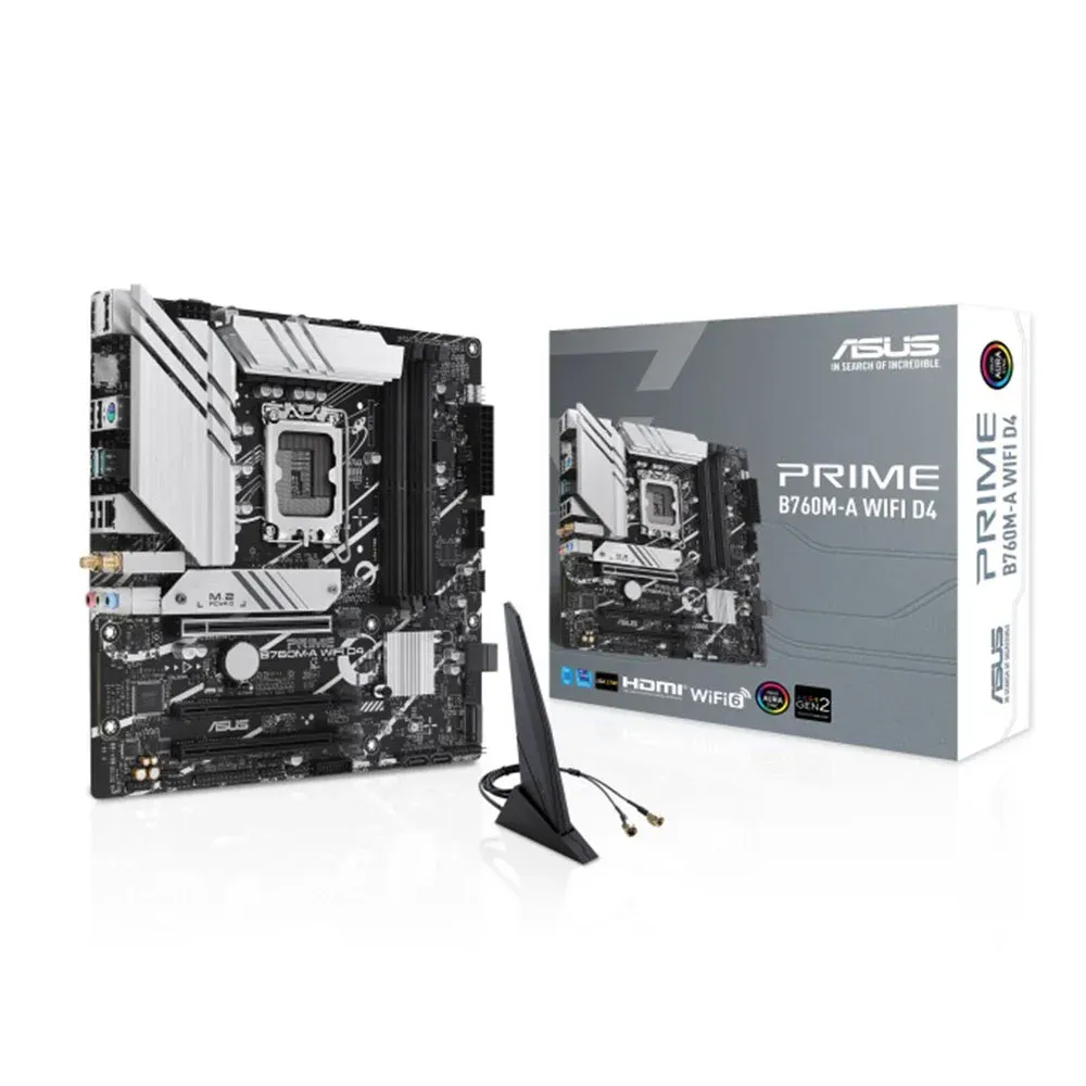MOTHERBOARD ASUS PRIME B760M-A WIFI D4 Intel B760 LGA 1700 mATX