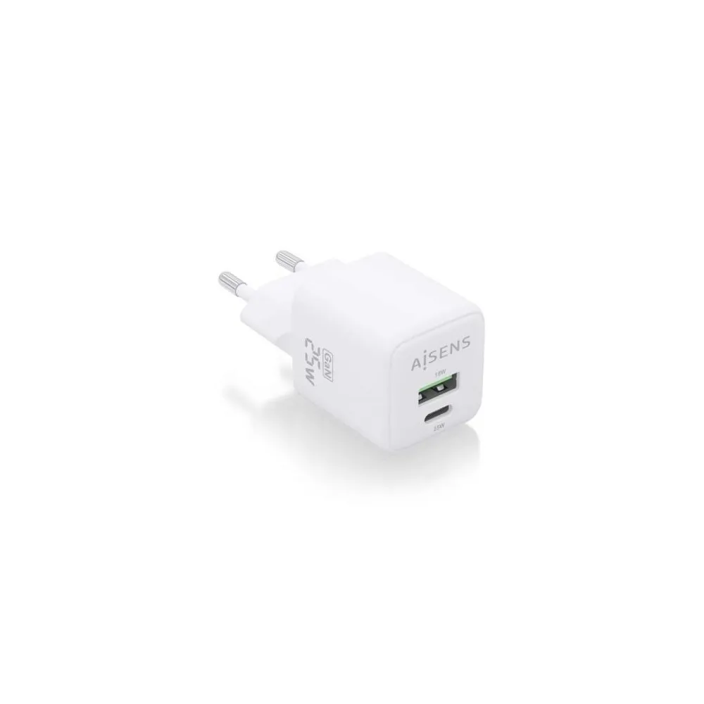 Aisens Carregador de parede USB-A e USB-C ASCH-25W2P014-W