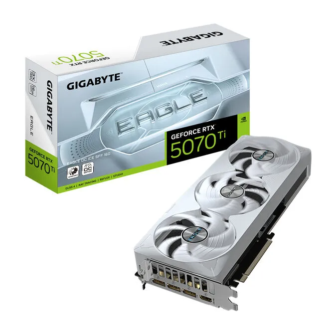 Gráfica Gigabyte GeForce® RTX 5070 Ti Eagle OC Ice SFF 16GB GDDR7 DLSS4