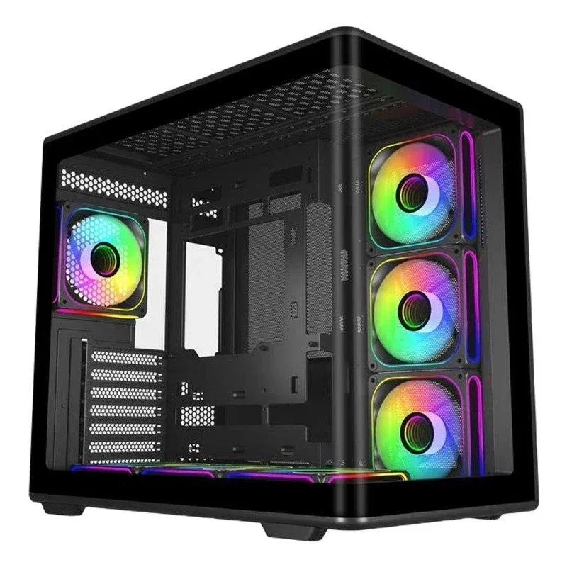 Caixa de Computador Caixa Cooler Master Elite 600 Vidro Temperado RGB ATX/Micro ATX/Mini-ITX Preto