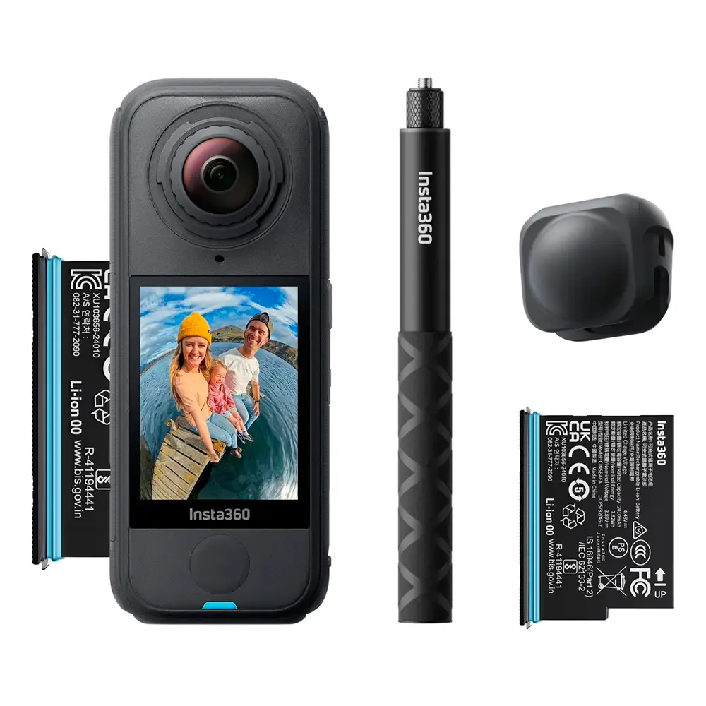 Câmara Action Cam Insta360 X4 Air | Vídeo 8K 30FPS | Fotografia 29MP | Wi-Fi 5 | Graphite Black (Starter Bundle)