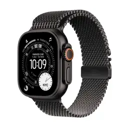 Apple Watch Ultra 3 GPS + Cellular 49mm Titânio Preto c/ Bracelete Loop Milanesa Titânio Preto - L