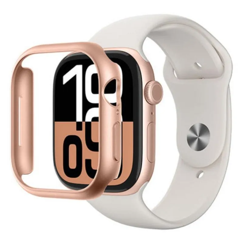 Capa Amazingthing Apple Watch Series 10 46mm Dourado Rosé Policarbonato