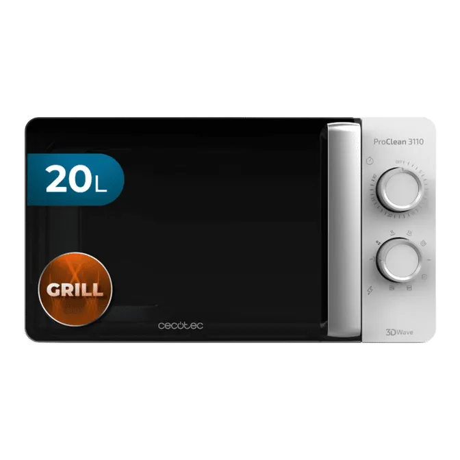 Micro-ondas Cecotec ProClean 3110 Inox com Grelha 20L