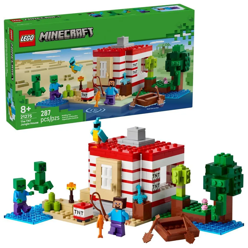 LEGO Minecraft: A Casa TNT da Selva | Idades 8+ | 287 Peças | Item 21275