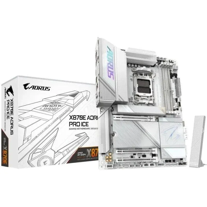 Motherboard Gigabyte X870E AORUS PRO ICE X870E AM5 DDR5 ATX WiFi 7 USB4 PCIe 5.0