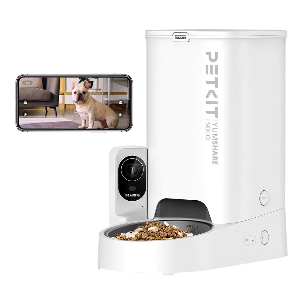 Comedouro Inteligente com Câmara Para Animais PETKIT YumShare Solo Automatic Feeder Branco