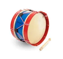 Bombo tradicional Adamastor Nº2 Azul/aro vermelho 30cm