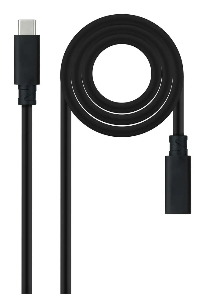 Cabo USB 3.2 Gen2x2 Nanocable 100W 4K/60Hz USB-C M/F 2 M