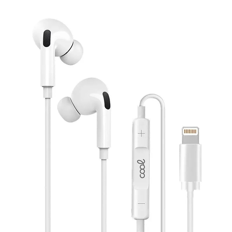 Cool Auriculares Estéreo com Microfone para iPhone Brancos