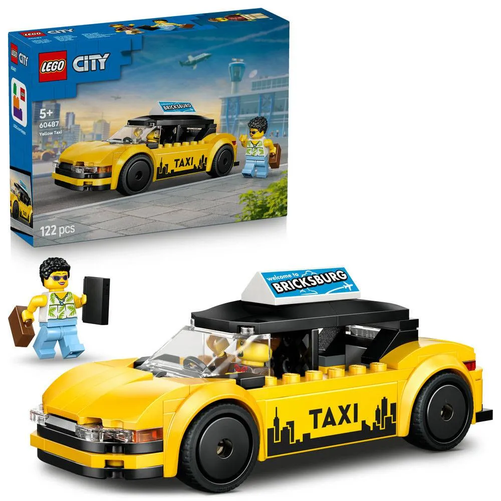 LEGO City: Táxi Amarelo | Idades 5+ | 122 Peças | Item 60487