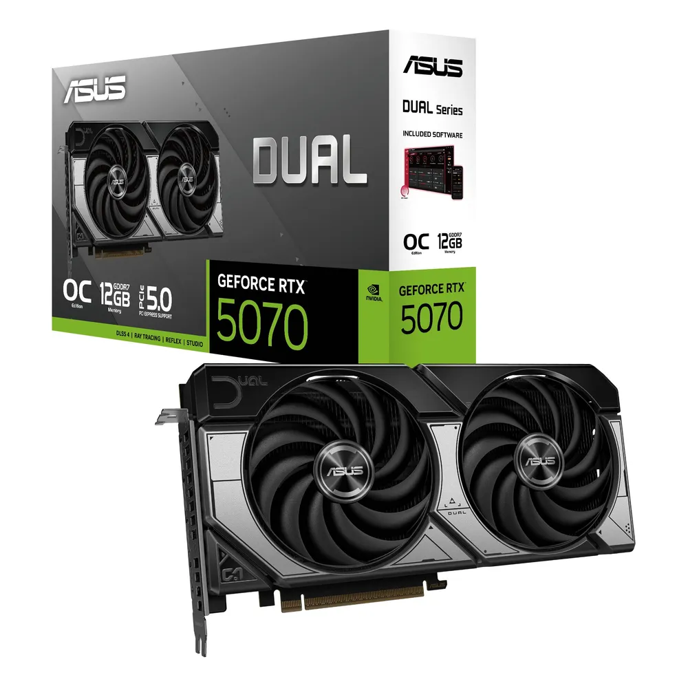 Placa Gráfica Asus NVIDIA GeForce RTX 5070 Blackwell Dual OC 12GB GDDR7 DLSS4