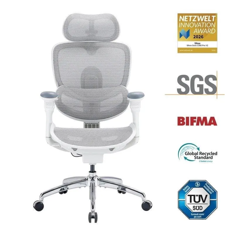 Cadeira de Escritório Ergonómica Sihoo Doro C300 Pro V2 com Suporte Adaptativo