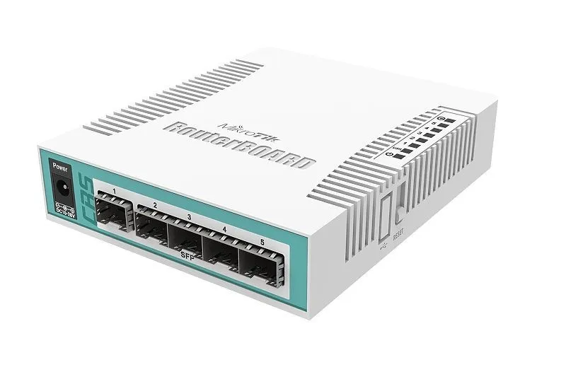 Cloud Router Switch MikroTik CRS106 PoE Branco (CRS106-1C-5S)