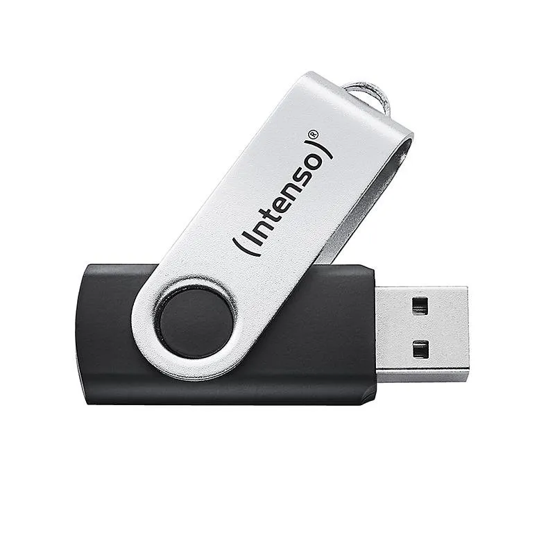 Pen Drive Pen USB Intenso Office Line 32 GB USB-A 3.2 Gen 1 Giratório Preto Prateado