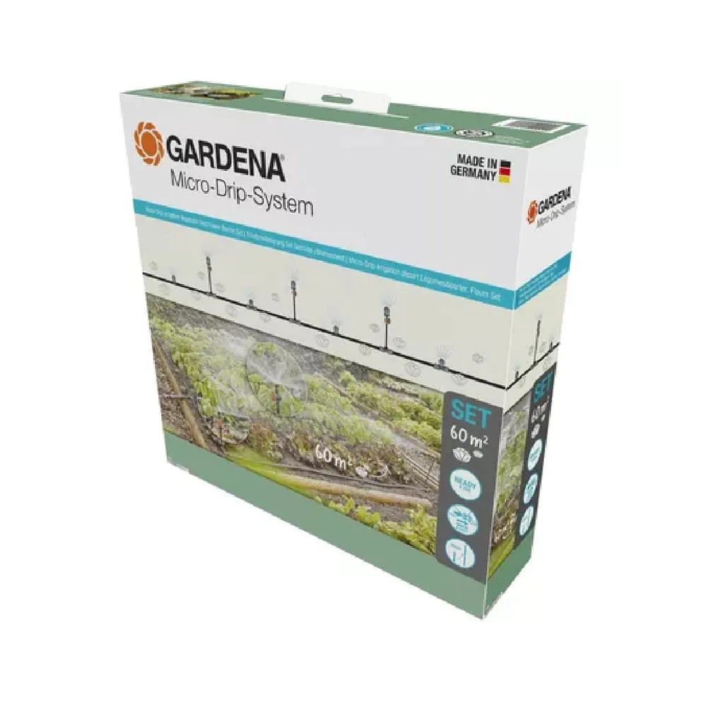 Kit Sistema de Rega Gota a Gota Gardena 60m2 - 13450-20