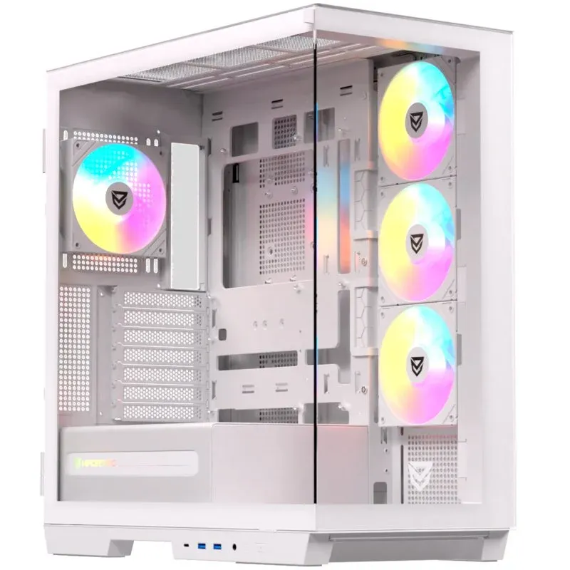 Caixa de Computador Nfortec Ursa ARGB Mid Tower E-ATX Vidro Temperado USB-C Branca