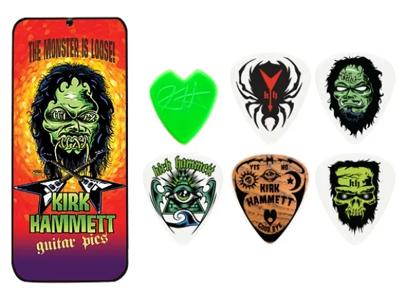 Dunlop Caixa em metal com 6 palhetas KIRK HAMMETT