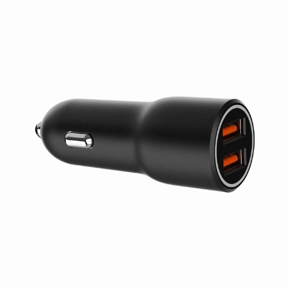 Carregador de Isqueiro Gembird TA-UC-A2QC36-CAR-01 Dual USB-A 30W Preto