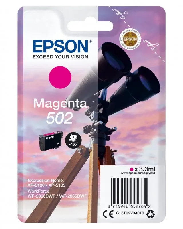Tinteiro EPSON 502 Magenta - XP-51xx, WF-286x