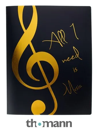 agifty Music Folder Gold Sleeves