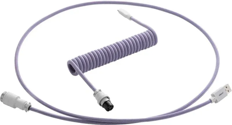 Cabo Coiled CableMod Pro para Teclado USB A - USB Type C 150cm - Rum Raisin