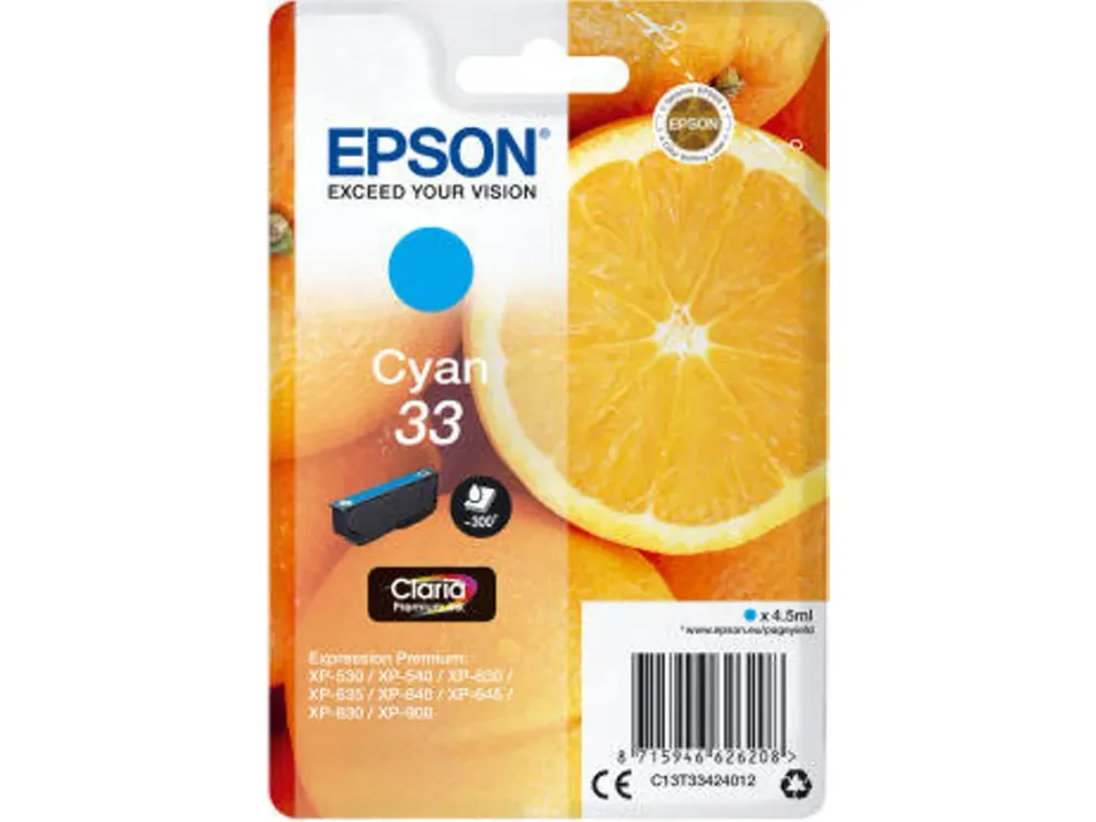 Tinteiro Epson 33 Cyan