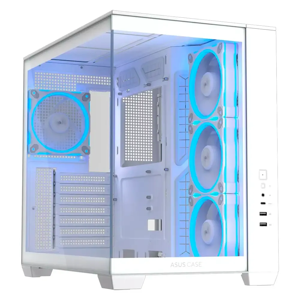 Caixa ATX Asus A32 Plus Tempered Glass ARGB Branca