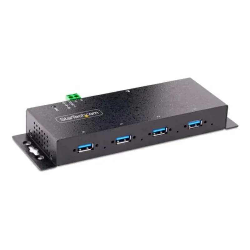 Hub Industrial QUO USB 3.0 5Gbps 4 Portas Metálico Proteção ESD/Sobretensão Montagem Versátil