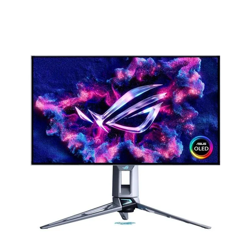 ASUS ROG Swift OLED PG27AQWP-W Monitor 26.5" Quad HD 540Hz WOLED Tandem OLED 0,02ms Prateado