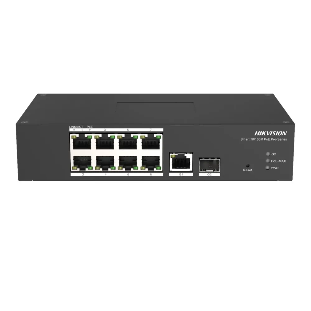 Switch Hikvision 8 Portas Gigabit PoE - DS-3T1310P-SI/HS