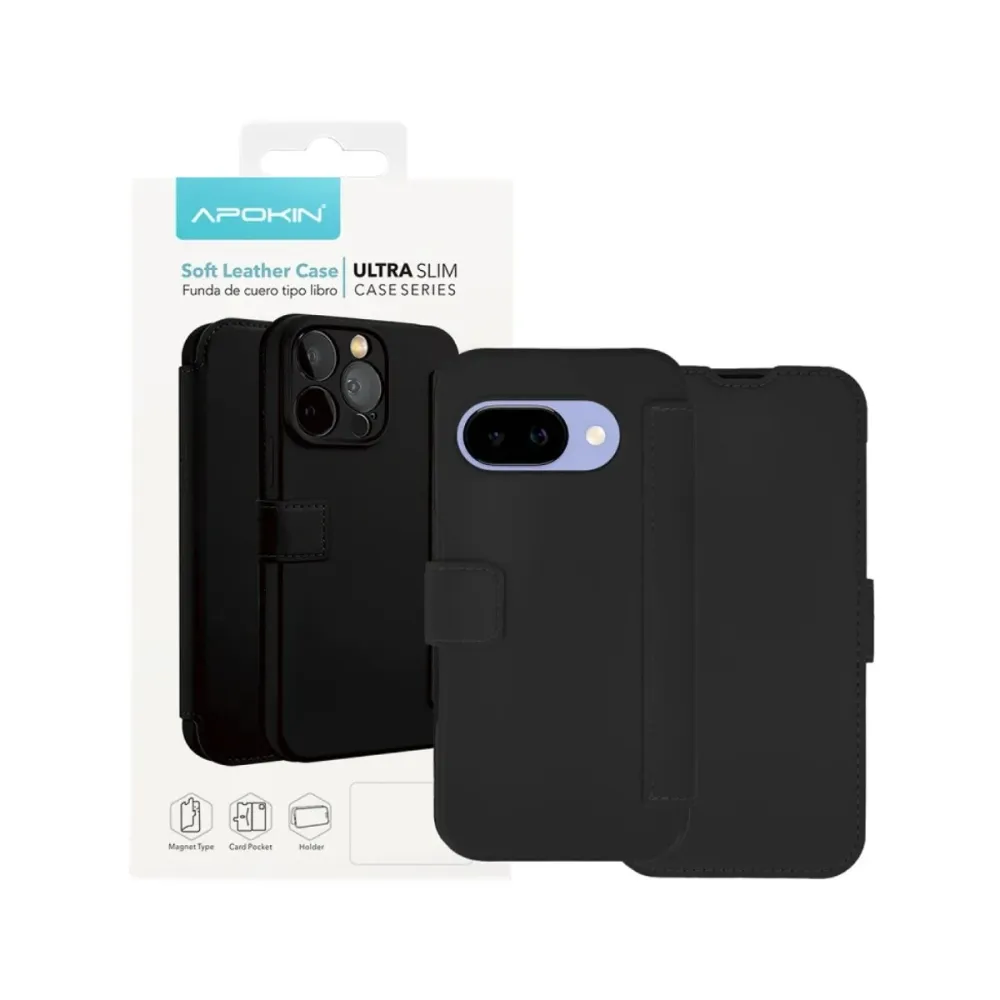 Capa Apokin Flip Cover Google Pixel 9A Preta