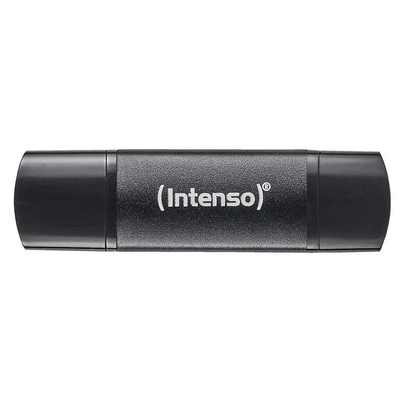 Pen Drive Pen USB Intenso 3544490 64GB USB-A USB-C 70MB/s Alumínio Preto