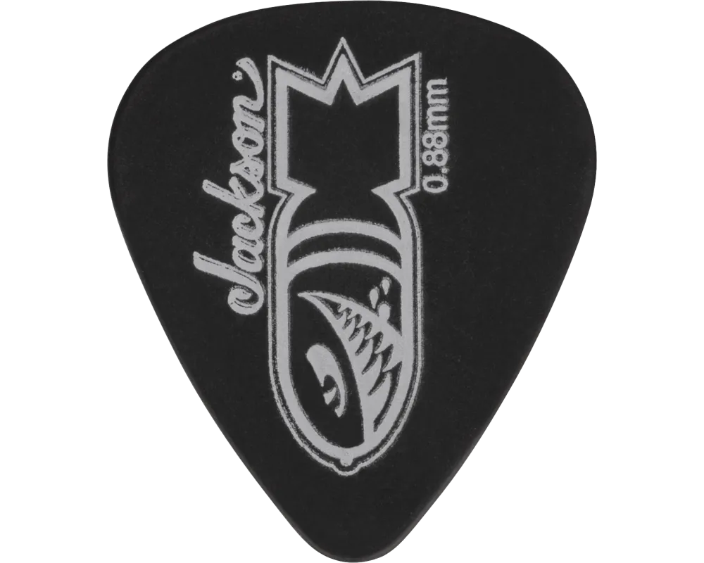 Jackson 351 Bomb Picks Black, Med/Heavy .88mm (12 uds.)