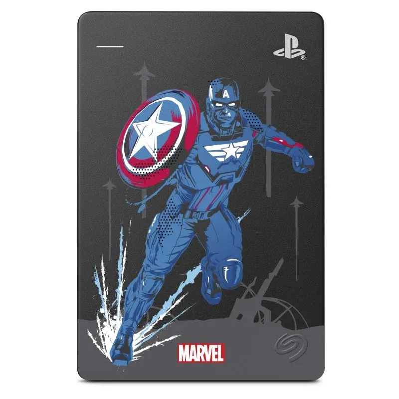 Disco Rígido Seagate Game Drive HDD 2TB USB 3.0 Avengers Edition Capitão América para PS4