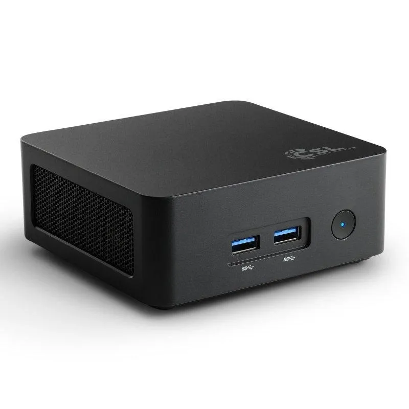Mini PC CSL Narrow Box Black Intel N150 8GB 500GB SSD UHD Graphics Windows 11