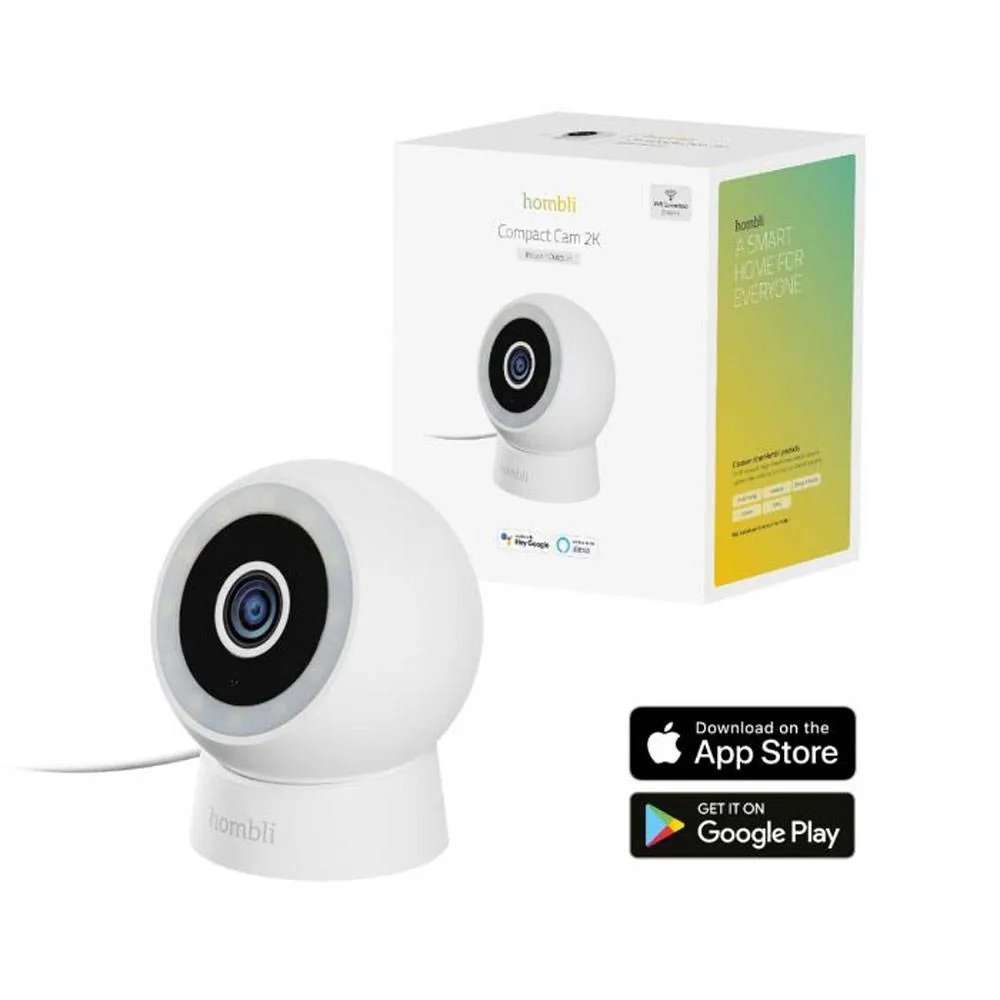 Câmara de Exterior Hombli Compact Cam 2K QHD Wi-Fi 2.4Ghz IP65 Branca