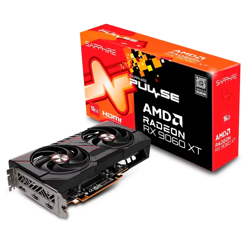 Placa Gráfica Sapphire AMD Radeon RX 9060 XT RDNA 4 Pulse 16GB GDDR6
