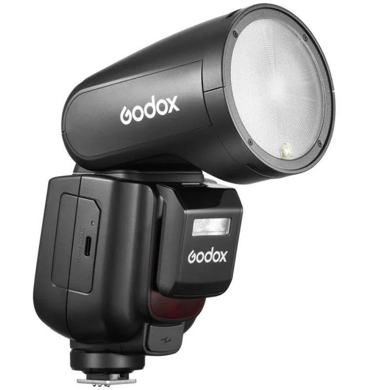 Flash Godox V1Pro Compatível Olympus Panasonic Bateria TTL 76Ws Sem Fios