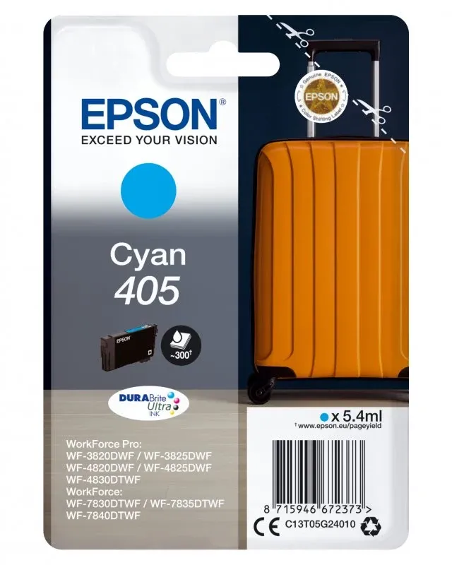 EPSON 6LB Singlepack Cyan 405 DURABrite Ultra Ink