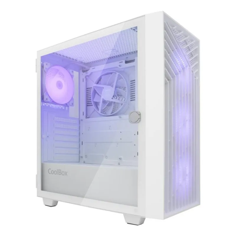 Caixa de Computador Caixa PC Coolbox GA300 Grid Line ARGB Branca USB-C 3.2