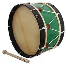Bombo Tradicional Adamastor Nº5 Verde/Aro Preto 40cm