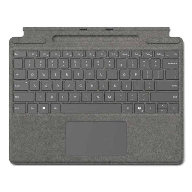 Teclado Microsoft 8XB-00197 magnético Touchpad Alcantara Surface Pro Platina
