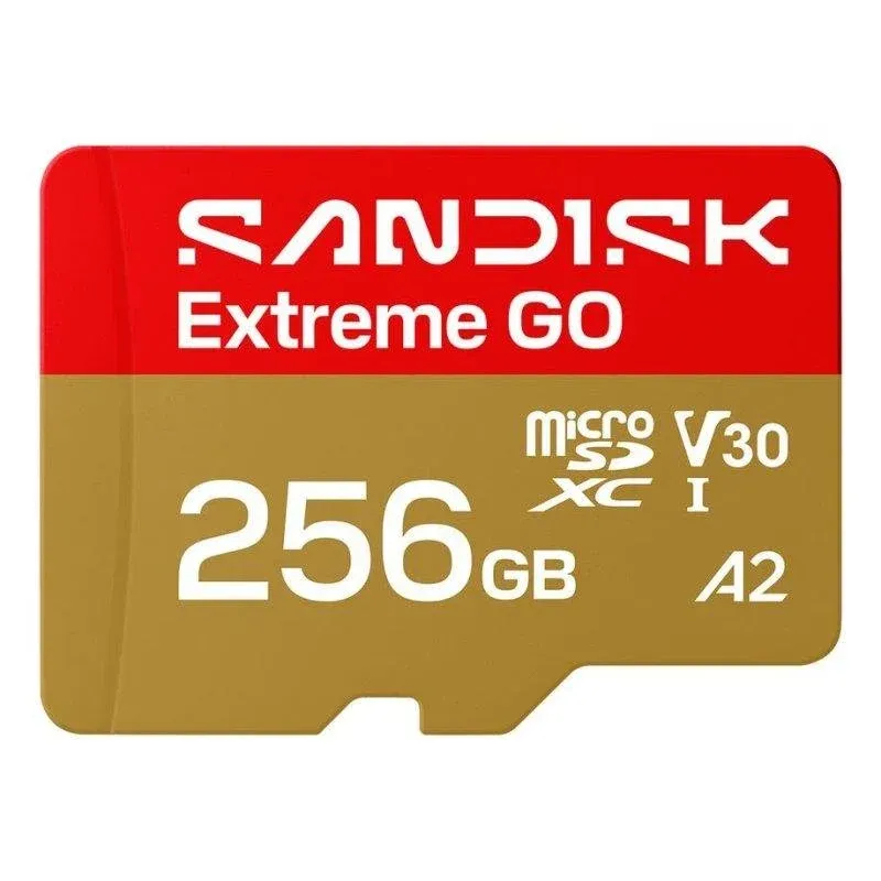 Cartão microSD SanDisk Extreme GO 256 GB UHS-I 240 MB/s U3 V30 A2